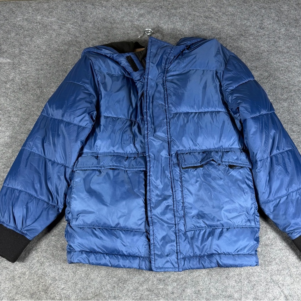 Abercrombie Kids Blue Puffer Jacket Fleece Lined Hooded Size‎ 7/8